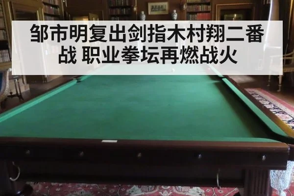邹市明复出剑指木村翔二番战 职业拳坛再燃战火